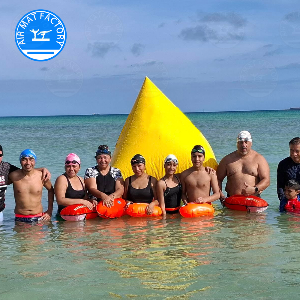 Inflatable Triangular Floating - Swim Buoy Open Water ulasan dan harga