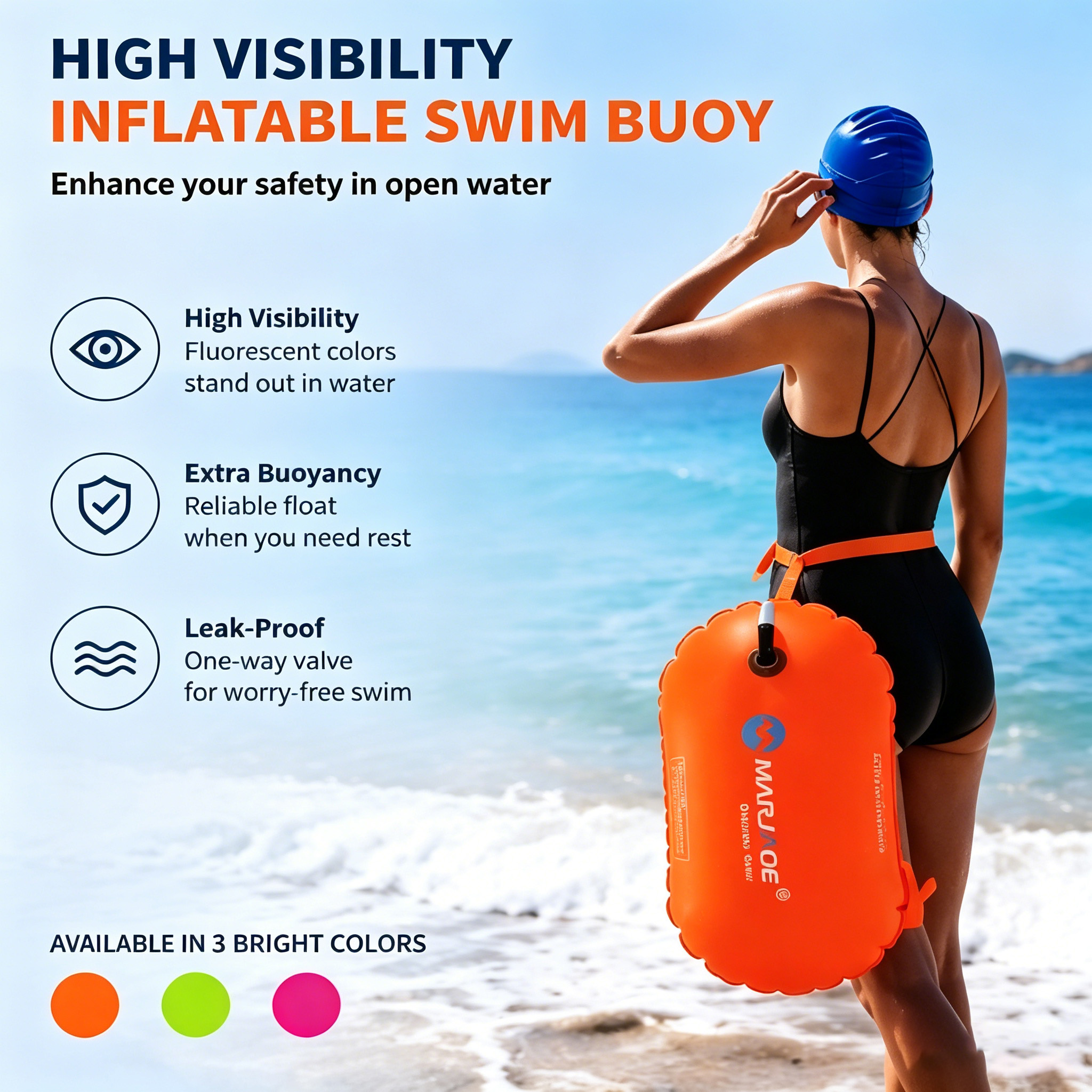 High Visible Inflatable Swimmi - Swim Buoy Open Water ulasan dan harga