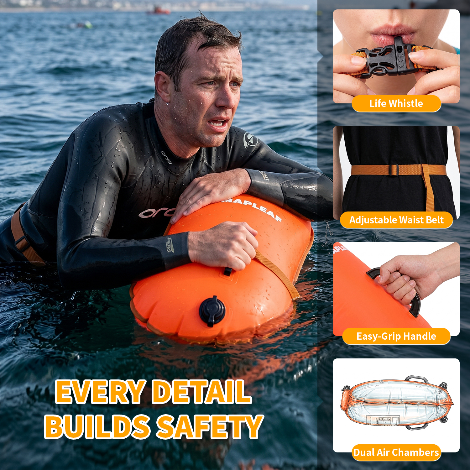 MAPLEAF Swimming Buoy Tow Floa - Swim Buoy Open Water ulasan dan harga